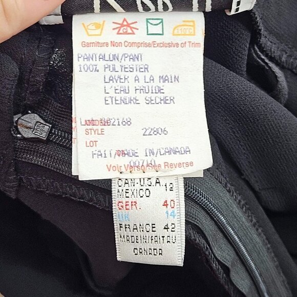 Joseph Ribkoff Trends Crepe Layered Palazzo Pants Black Women’s Size 12 Cocktail - Picture 6 of 13